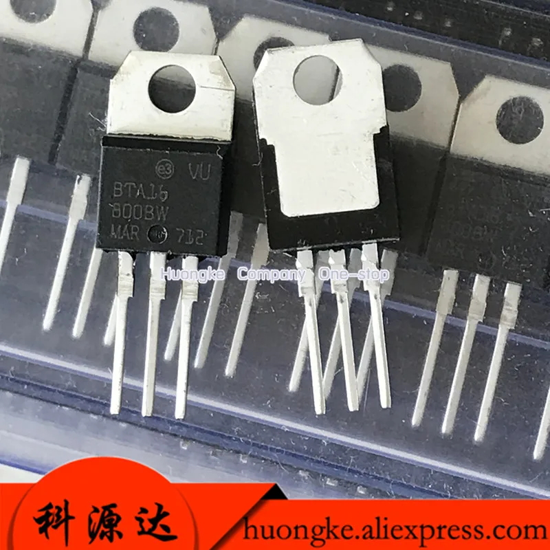 

10PCS/LOT BTA16 BTA16-600B TO-220 16A 600V BTA16-600BW BTA16-800B In Stock