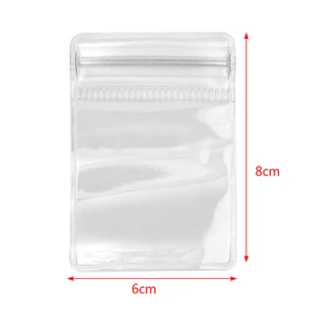 

100pcs Clear Jewelry Ziplock Zip Lock Poly Bags Plastic Resealable Cellophane Small Bag Packing Storage Seal Bags