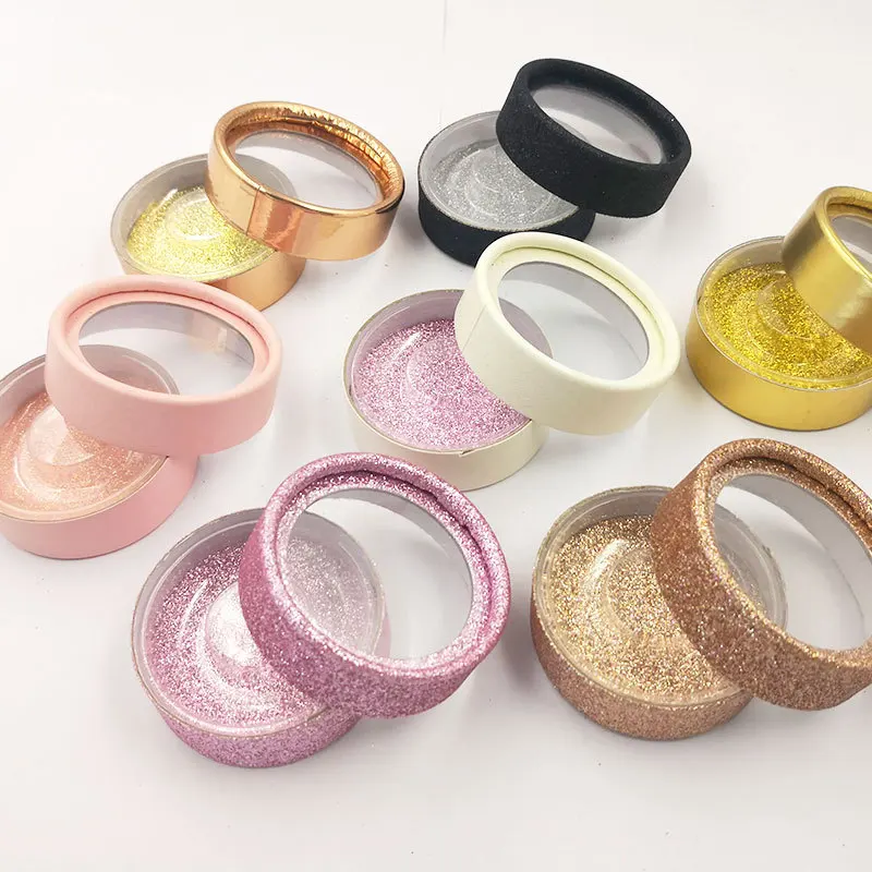 

NEW 100pcs Wholesale Square False Eyelash Packaging Box Round Fake 3d Mink Eyelashes Boxes Lashes Empty
