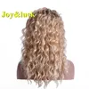 Joy&luck Water Wave Brown Ombre Blonde Dark Root Synthetic Wigs With Bangs Curly Hair Wigs Cosplay Wigs or Daily Hair Style ► Photo 3/5