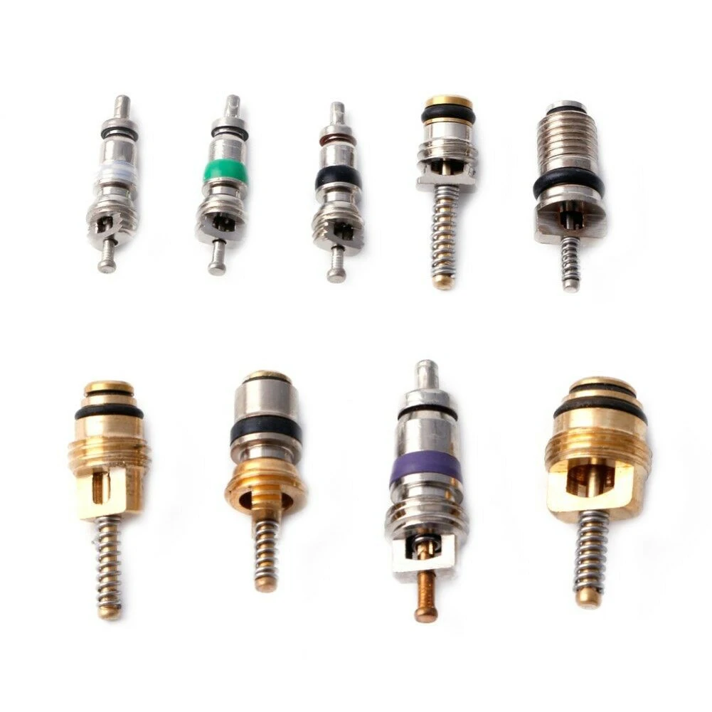 134pcs A/C Core Valves R134A Automotive Air Conditioning Assortment&Remover Kit Car Air Conditioning Valve Core A/C Sealing Kit