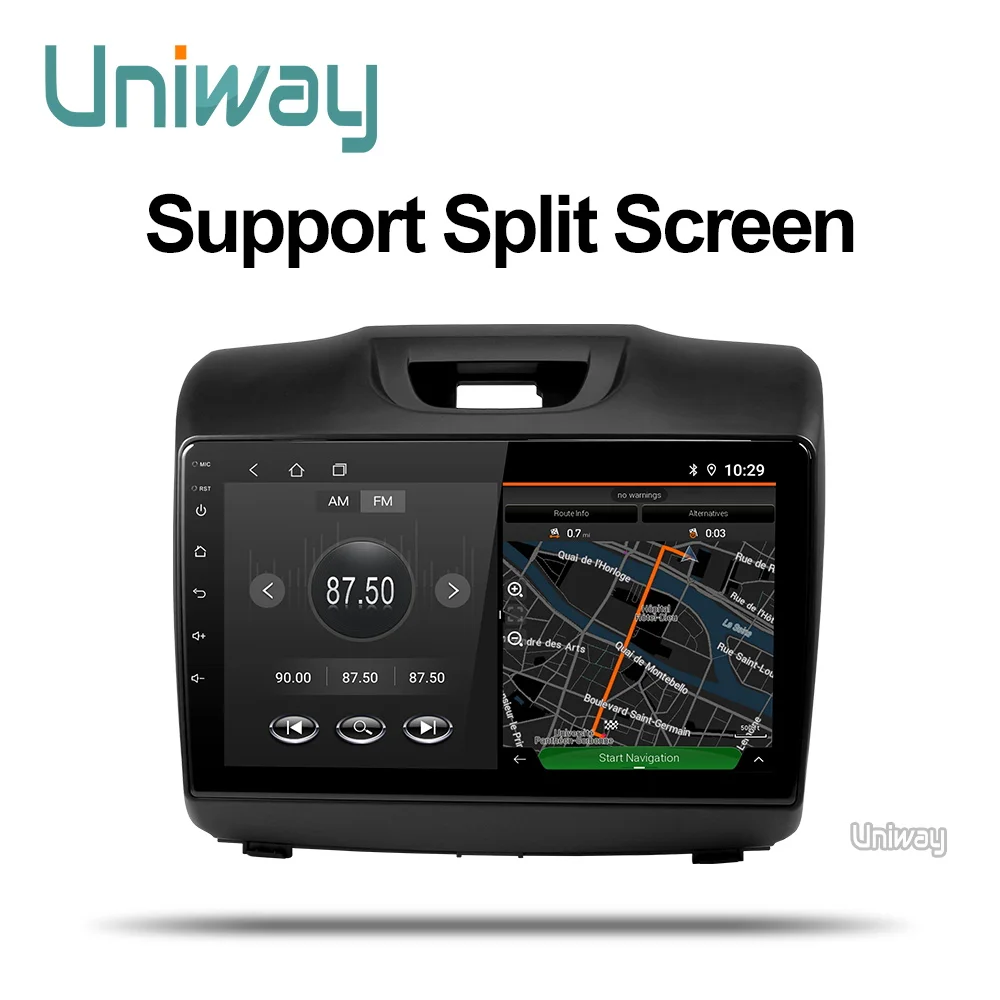 Discount uniway android 8.1 car dvd for Chevrolet S10 ISUZU D-MAX 2015-2018 car radio gps navigation  with steering wheel Navigation GPS 3