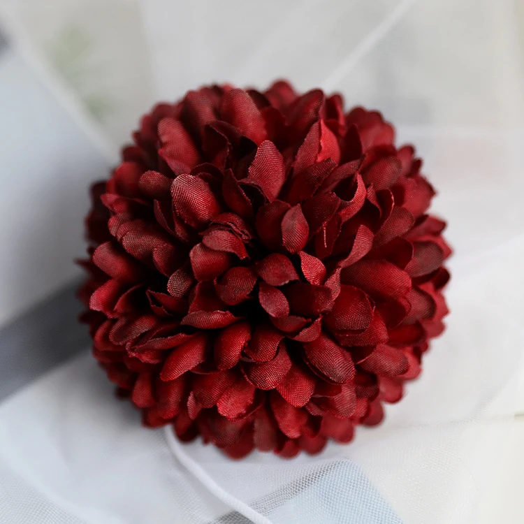 JAROWN Artificial Flower Head Ball Chrysanthemum Flowers Dandelion Silk Fake Flower Wedding DIY Decoration Home Decorative (18)