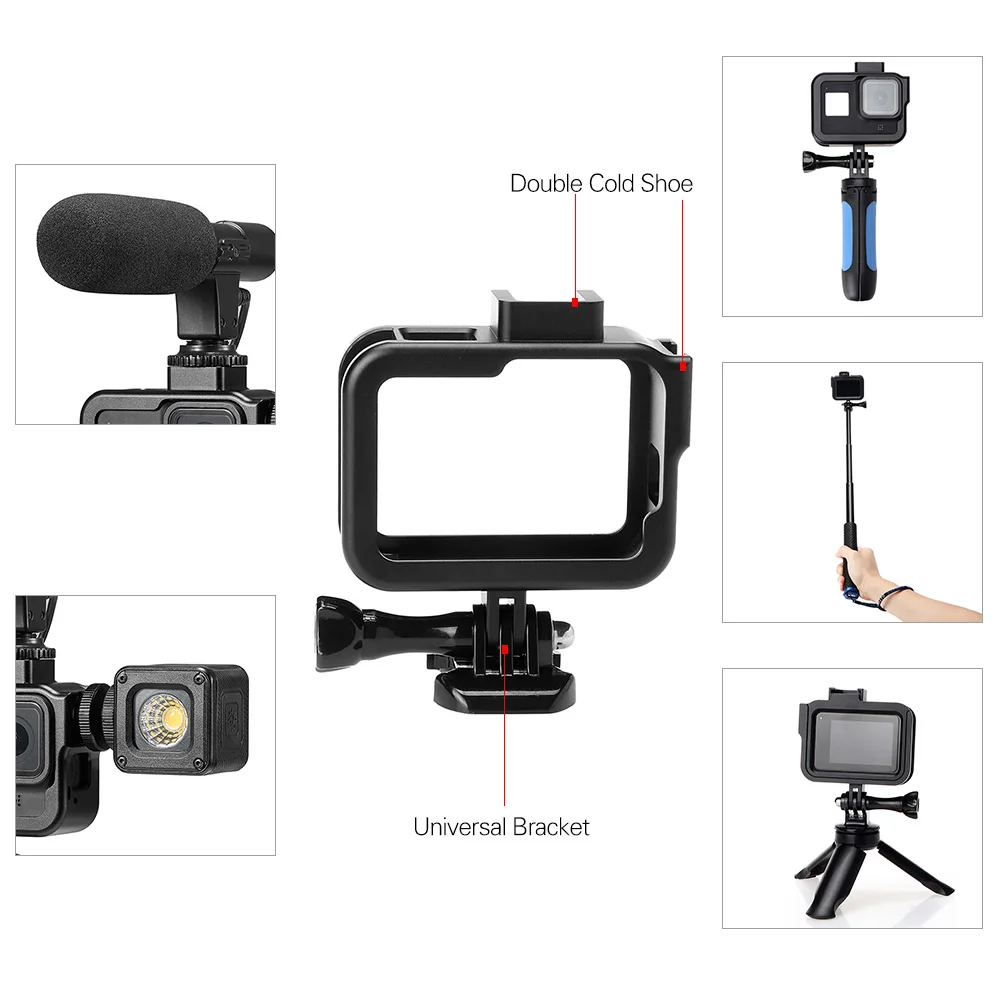 Защитный Водонепроницаемый чехол для дайвинга для GoPro Hero 8 Black camera s Аксессуары алюминиевая защитная рамка для камеры Корпус Корпуса