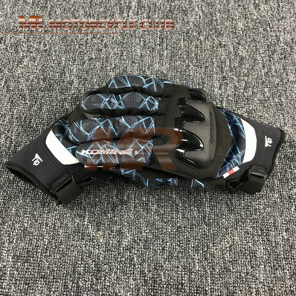 Komine GK-220 3D мотоциклетные летние перчатки из сетки Защитные Дорожные гоночные перчатки с сенсорным экраном перчатки для мотокросса