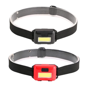 

Top-2 Pcs Cob Led Mini Head Light Lamp Headlight 3 Modes Rainproof Head Torch Flashlight Head for Outdoor Camping Fishing , Blac