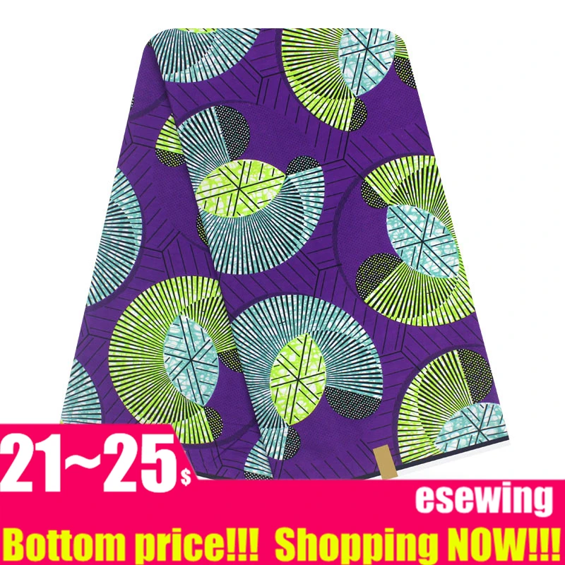 Африканская настоящая голландская восковая Ткань 6 ярдов Хлопок Анкара Нигерия Гана Голландский Настоящий Воск для лоскутного шитья африканские платья TX24