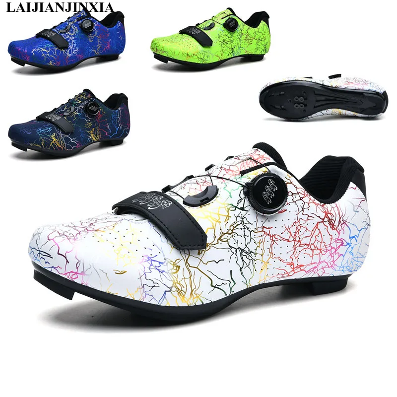 

New Cycling Shoes Mtb Women Pink High Quality Non-slip Self-locking Road Bike Shoes Men Triathlon Outdoor Sports Cycling Boots