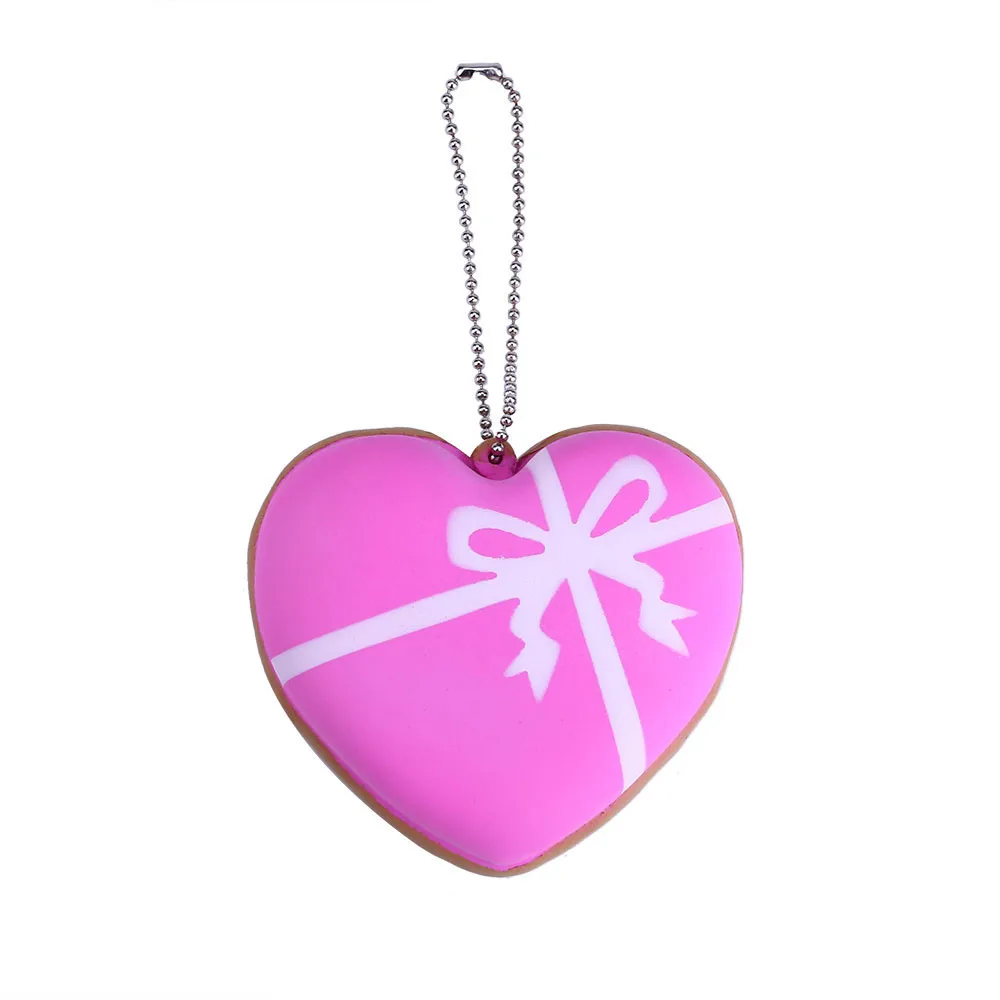 Lovely Heart Shape Slow Rising Fun Key Ring family friendship keychain Birthday Gift Soft Girly Heart pendant #A