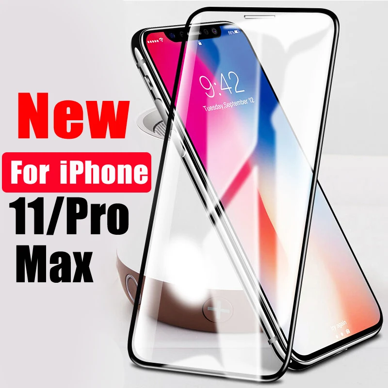 

3D Tempered Glass for iPhone 11 Pro Max Glass on Full Cover Screen Protector Protective Glass for iPhone XR X XS Max 6 7 8 Plus