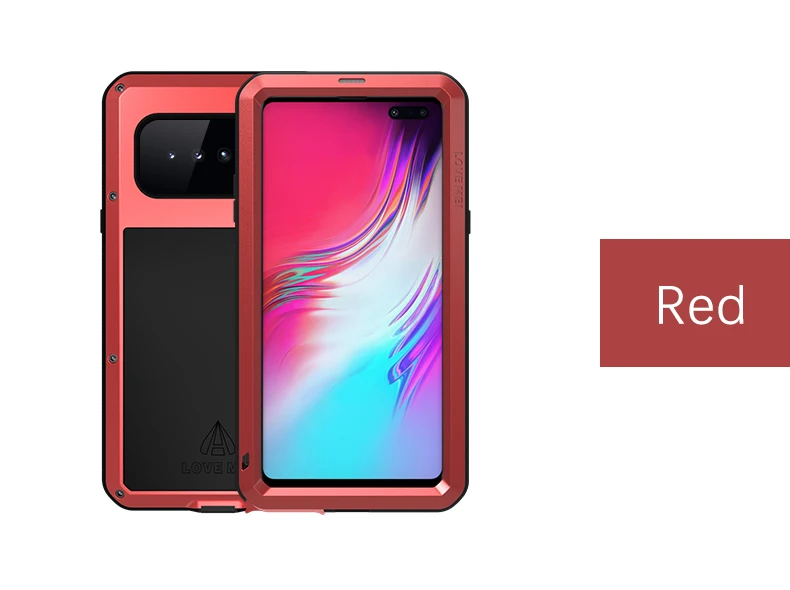 Красный Противоударный чехол для samsung Galaxy S10 Plus металлический Fundas для samsung S10 5G S10E Capa Armor Phone Cover S10 Plus антиосенний чехол - Цвет: Красный