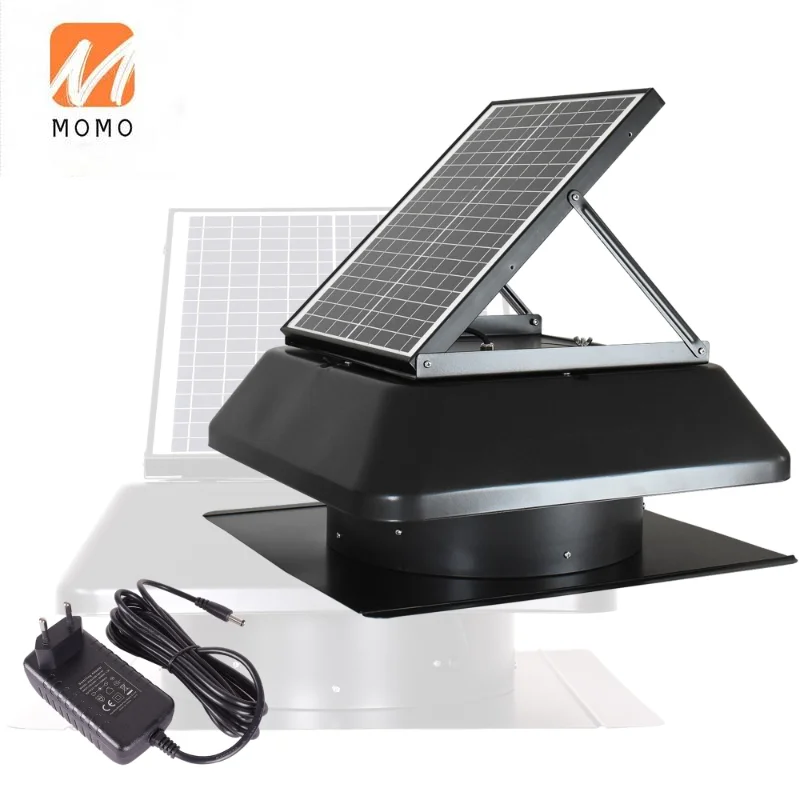 Solar Roof Turbo Ventilation Attic Gable Fan 20w 18v Ac Dc Adapter Day