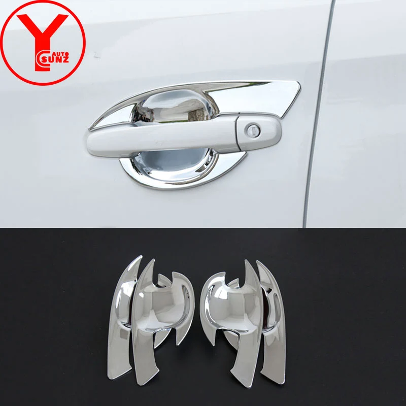 Крышка чаши дверной ручки для Toyota Yaris L хэтчбек 2014 2015 2016 хромированные крышки рамы