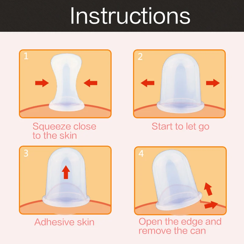 2 шт. банки для вакуумного массажа вакуумные антицеллюлитный массаж лица