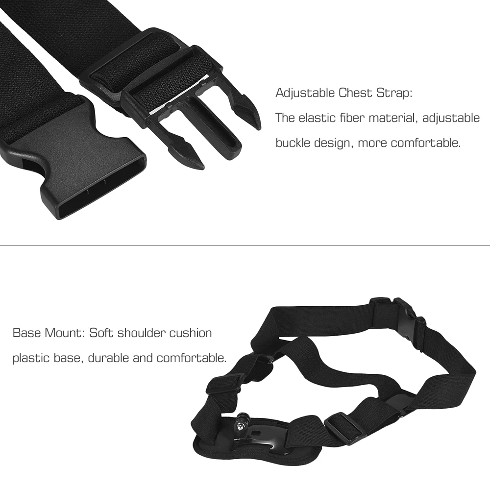 Andoer Adjustable Portable Camera Strap Shoulder Chest Strap Mount Holder for GoPro hero 7/6/5/4 SJCAM /YI