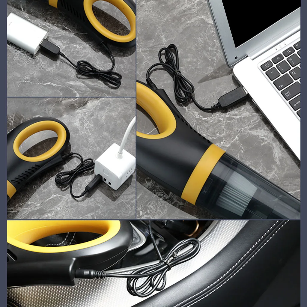 120W 6000pa Cordless Car Vacuum Cleaner Wet And Dry Dual-use Handheld High Suction Cleaner for Car Home Duster USB Rechargeable