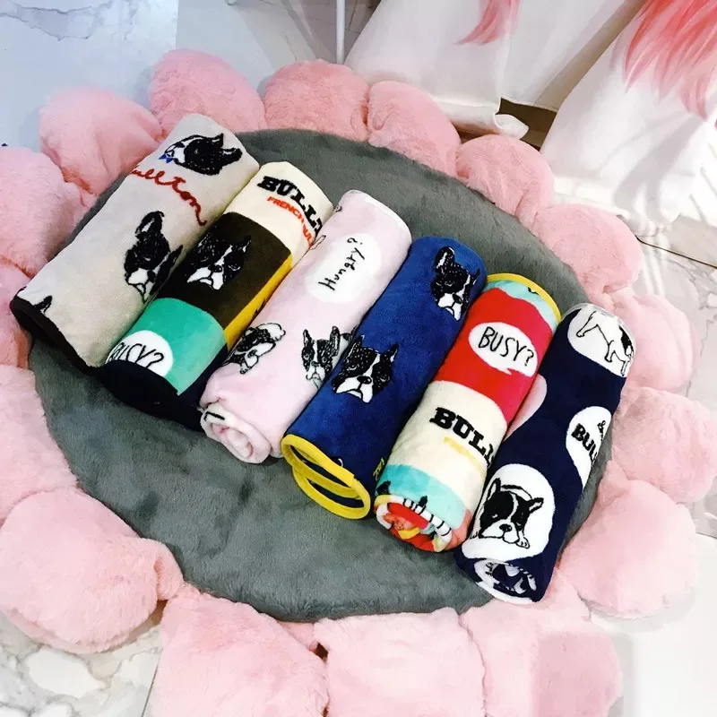 Winter Warm Dog Cat Super Soft Blanket Bed for Small Medium Large Dogs Puppy Cushion Mat French Bulldog Pug Dropshipping HZB01