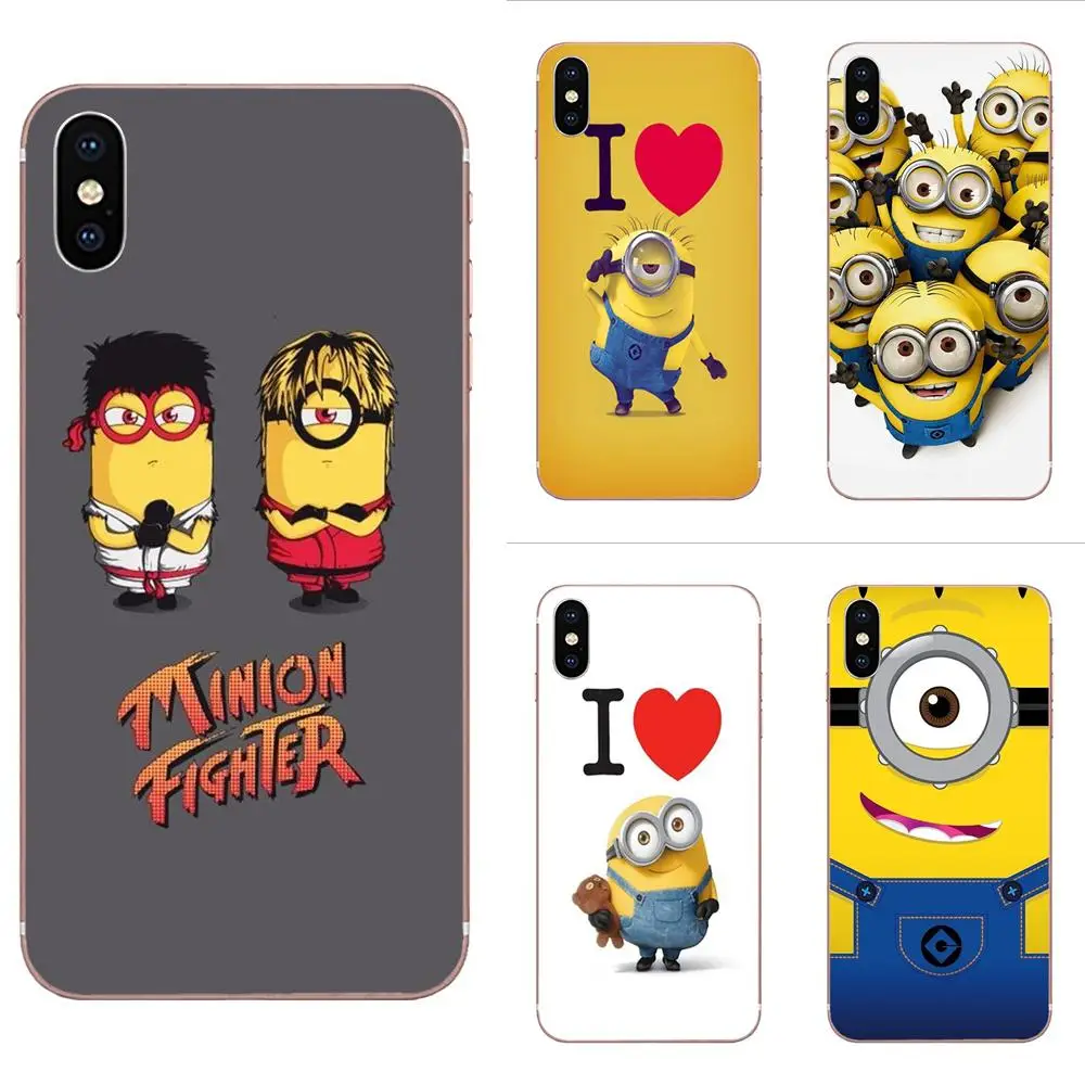 Soft TPU Case Mobile For Xiaomi Redmi Mi 4 7A 9T K20 CC9 CC9e Note 7 9 Y3 SE Pro Prime Go Play Cartoon Yellow Minions Design | Мобильные