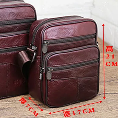 1pcs Business casual Korean version men's bag made of genuine leather Genuine Leather men's shoulder bag