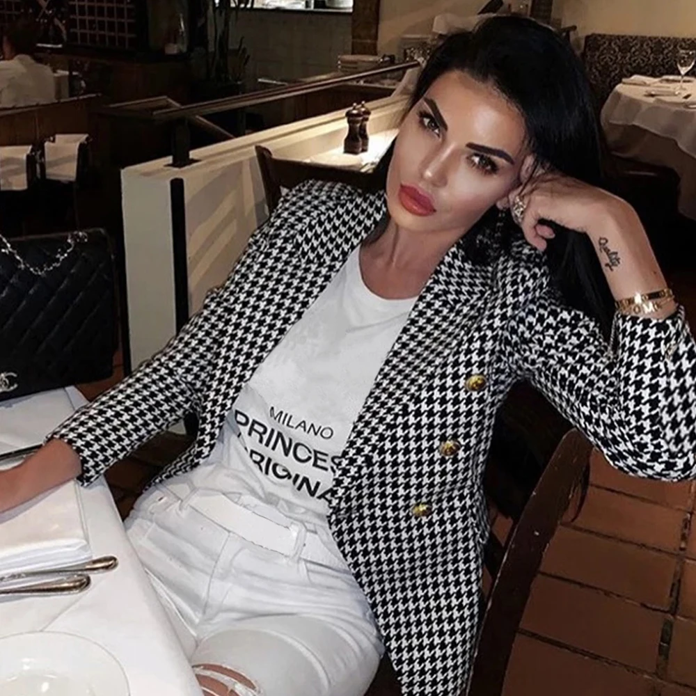 Bleiser Mujer De Moda Женские топы и блузки с пуговицами и блестками