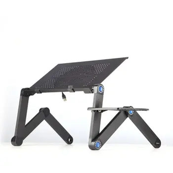 

Aluminum Folding Table Laptop Desk Portable Adjustable Notebook Stand For Bed Sofa Laptop Table Home Office Computer Desk