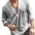 Men's Casual Blouse Cotton Linen Shirt Loose Tops 18