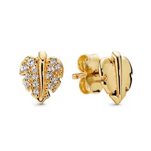 Аутентичные 925 пробы Серебряные Оригинальные сверкающие и сверкающие европейские серьги-гвоздики для женщин с бусинами, очаровательный подарок, ювелирное изделие своими руками