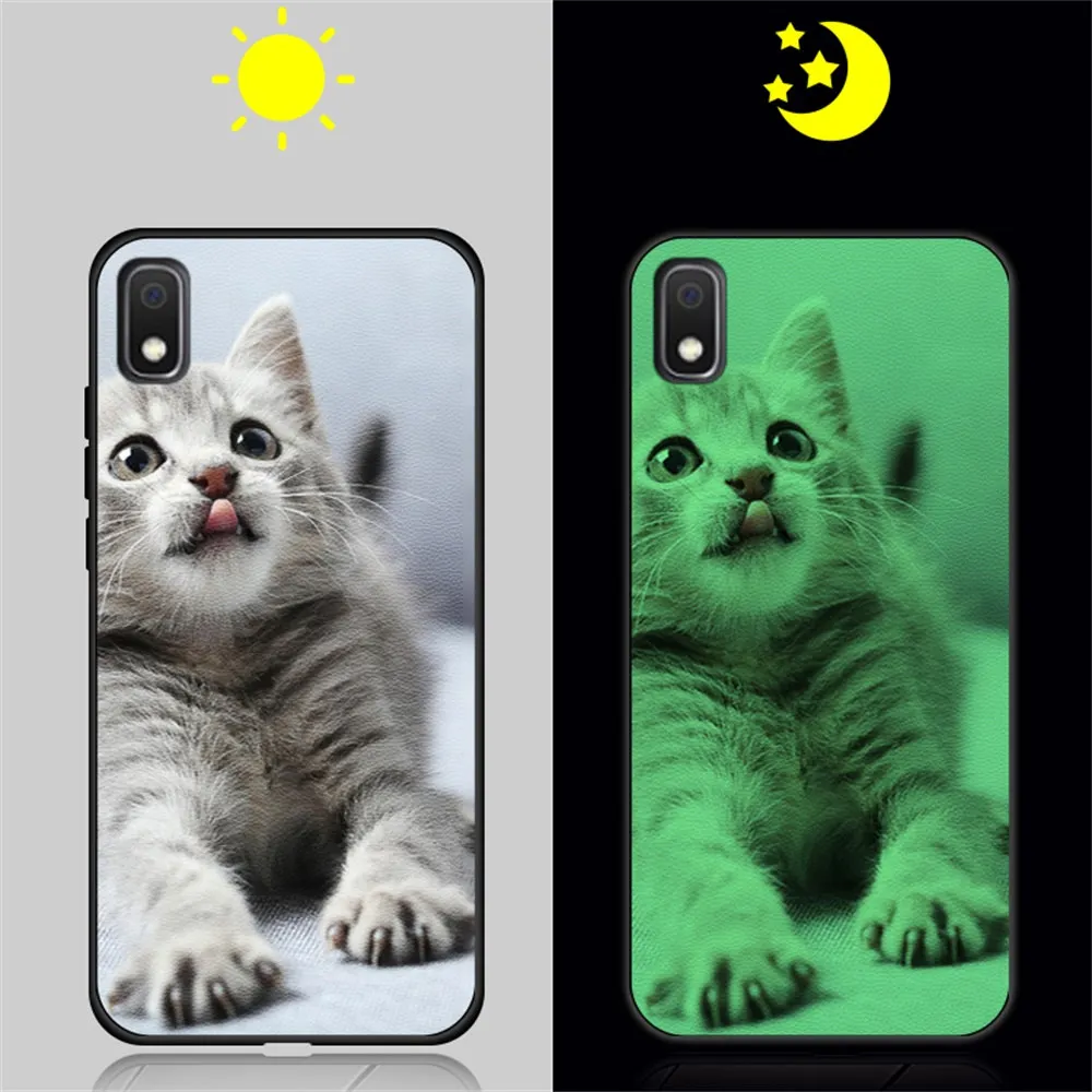 Светящийся чехол для samsung Galaxy A50, A30, A20, A40, A70, A10, силиконовый кожаный чехол для телефона, светящаяся задняя крышка, Funda Capa Coque - Цвет: 24
