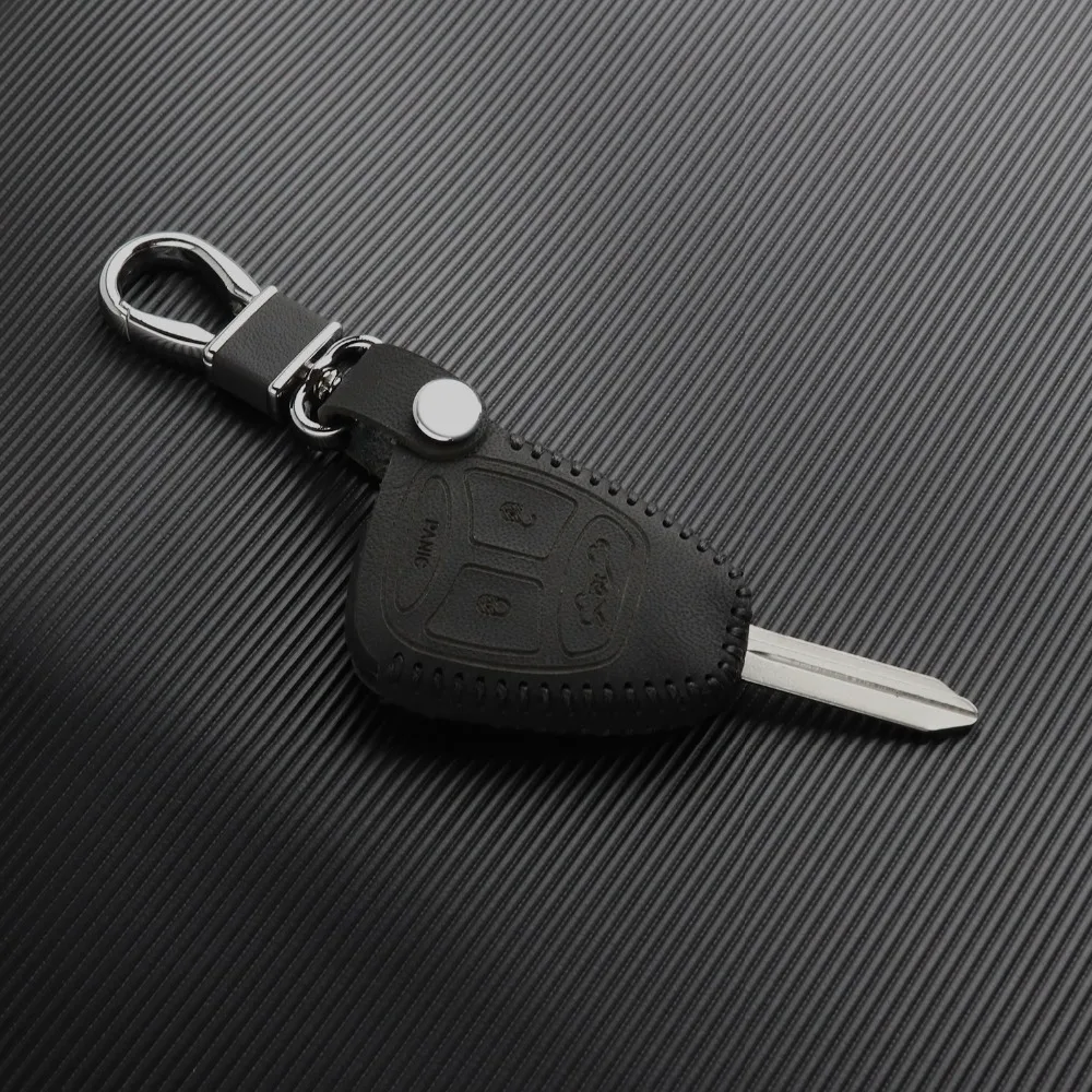 Топ Кожаный чехол для ключей fiat Dodge Chrysler journey Jeep wrangler Cherokee Liberty compass longitude чехол для ключей