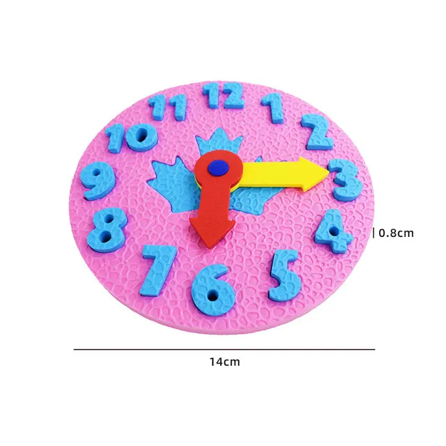 Teaching Kindergarten Manual Puzzle DIY Eva Clock Early Learning Education Baby Kids Toy Montessori Teaching Aids Math Toys 6