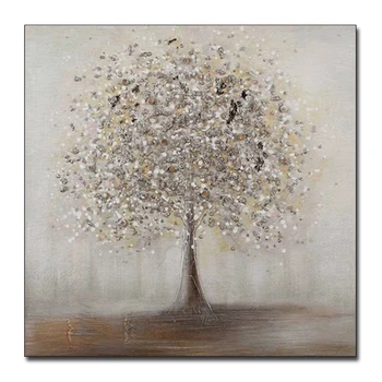 

Free Shipping 100% Hand-painted Abstract Brown Tree Art Oil Painting Wall Canvas Picture Art Canvas Artwork Paintings For Room