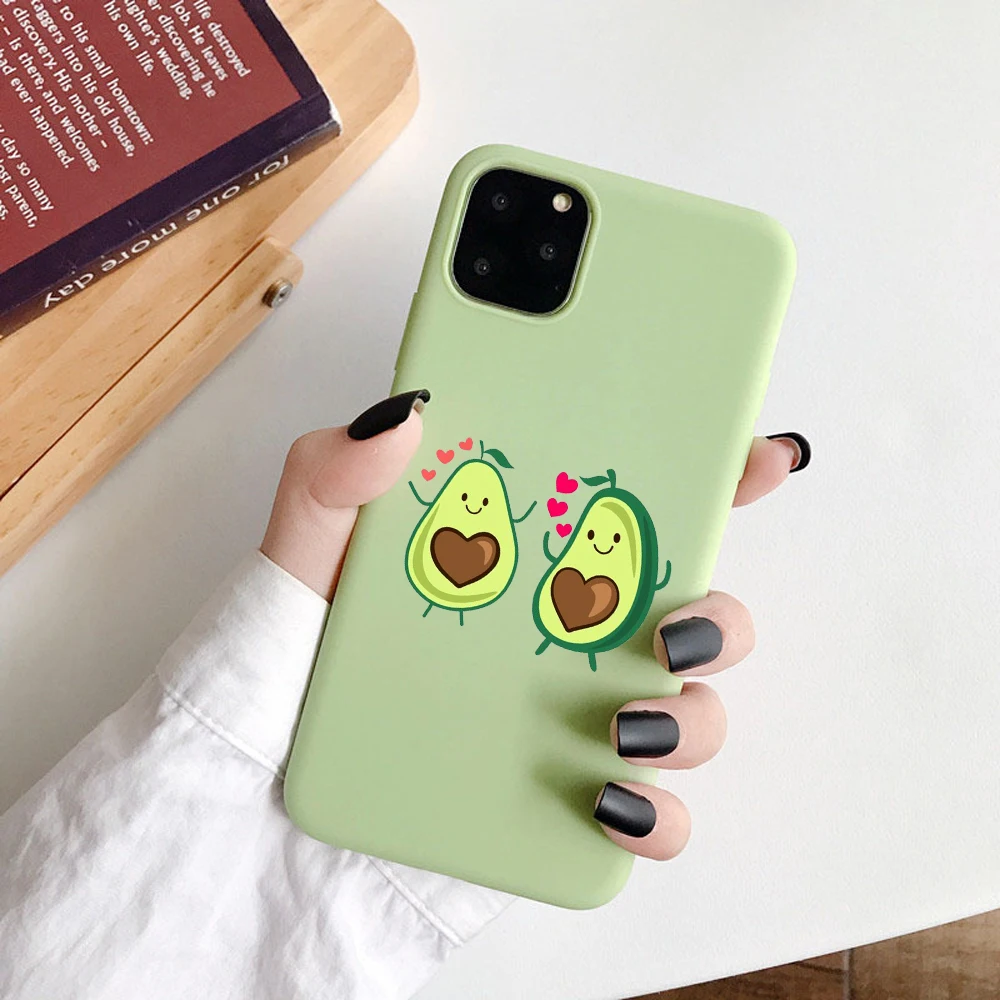 Мультяшный силиконовый чехол для телефона для iphone 11 Pro XS Max XR 6s 7 8 plus, мягкий ТПУ Забавный чехол с авокадо, арбуз - Цвет: 18