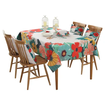 

Nordic cotton and linen small fresh cloth table linen rectangular tea table tablecloth waterproof tablecloth tablecloth