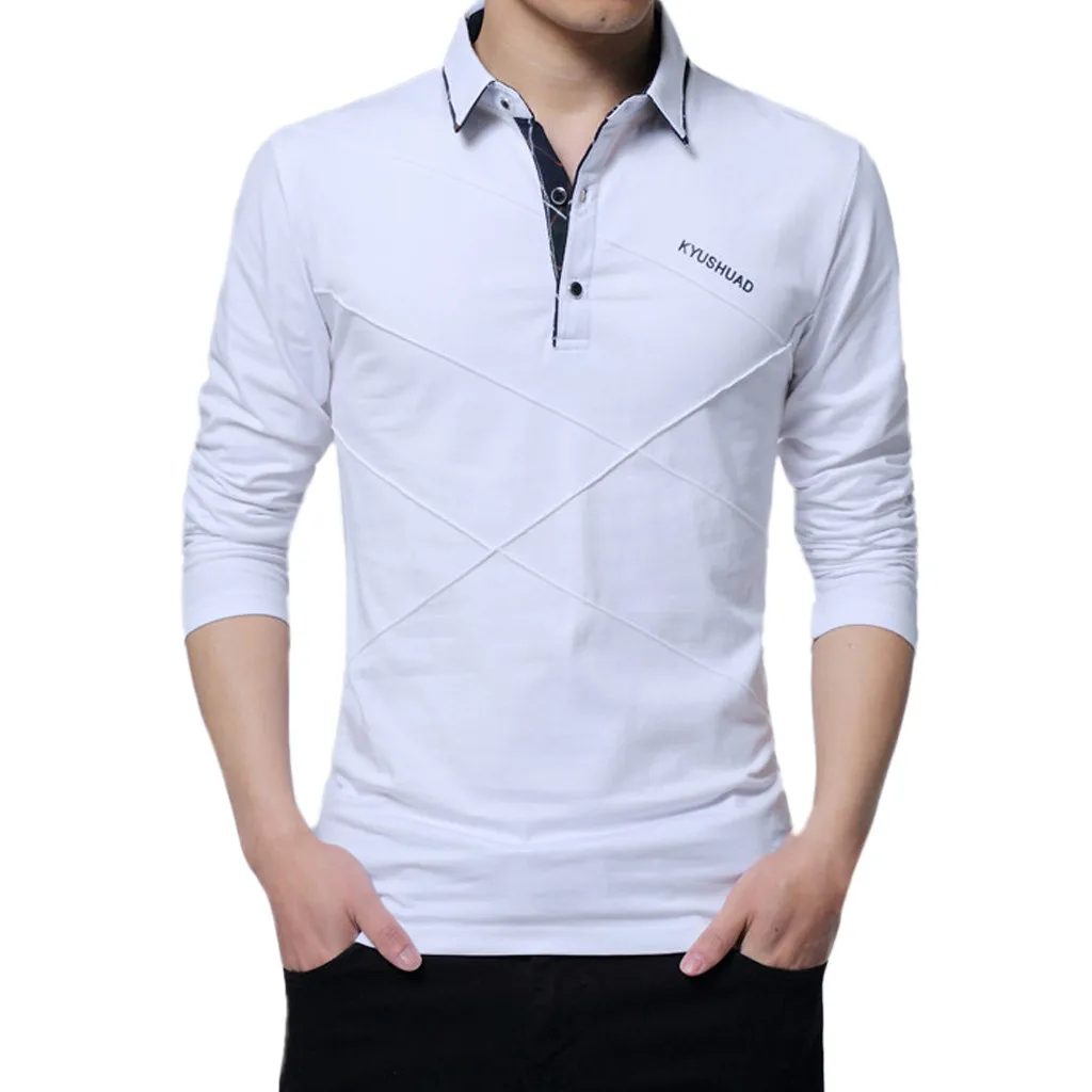 Camisa Masculina мужская Осенняя Зимняя Повседневная Базовая Модная хлопковая рубашка с длинными рукавами на пуговицах с отворотом, топы, блузки размера плюс 5XL