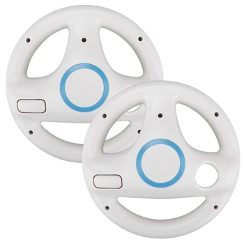 

2Pcs Kart Racing Steering Wheel For Nintendo Wii Kart Games Remote Controller Console For Mario Game Accessories