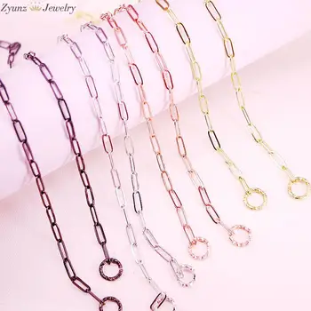 

5 Meters. Metal Mixed Color Necklace Chains Curb Chains Bulk Fit Bracelets Open Link Chain For DIY Jewelry Making