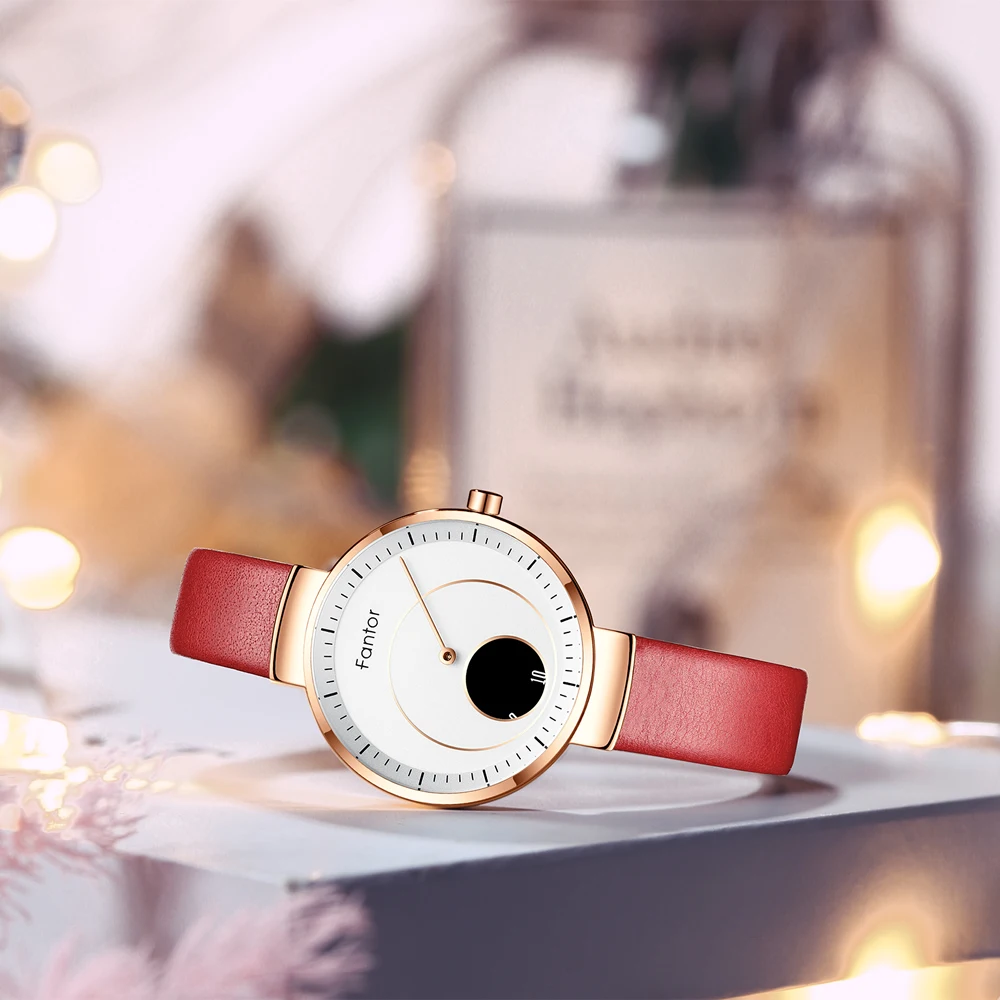 Fantor женские часы люксовый бренд креативный циферблат montre femme Элегантные женские кожаные Наручные часы водонепроницаемые relogio feminino