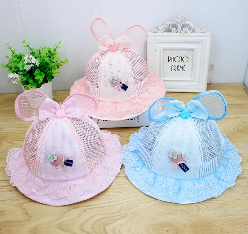 

Baby Hat Spring And Summer Book-Summer Children Princess Cap Baby Hat Korean-style New Style Princess Network Bucket Hat