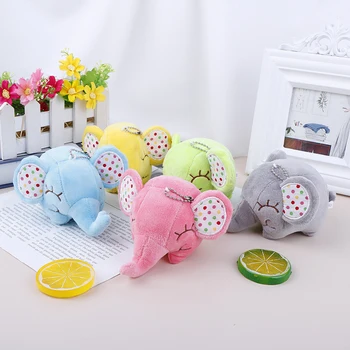 

10CM Elephant Stuffed Animal Plush Toys , Small Kid's Key Chain Toys Dolls