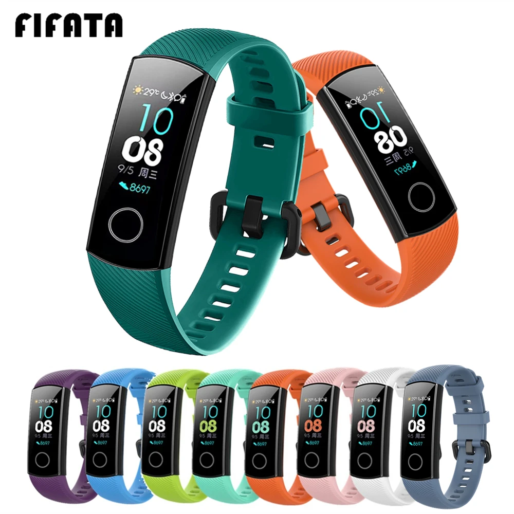 FIFATA-Correa de silicona para reloj Honor Band 4 y 5, accesorios de repuesto para pulsera deportiva Huawei Honor Band 5 y 4