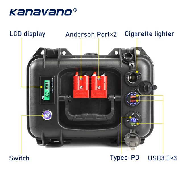 IP67 Waterproof 12V 100Ah LiFePO4 Rechargeable Lithium Iron Phosphate Battery Pack Built-in Bluetooth BMS for Trolling Motor - Image 3