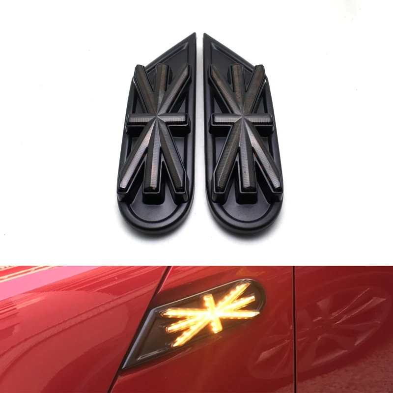 

YaaGoo For Mini Cooper R55 R56 R57 R58 R59 Dynamic Blinking Amber Turn Signal LED Side Marker Lamp Light