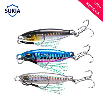 

SUKIA Metal Jigs Lures Jigging Lure16g 32g Lures Fishing New 2020 Artificial Lead Hard Bait Saltwater Fishing Bait Hooks Tackle