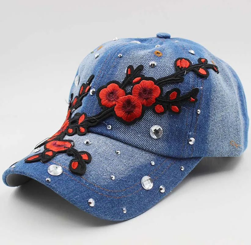 Бейсболка HLEISXI женская из денима модная Регулируемая Кепка Повседневная