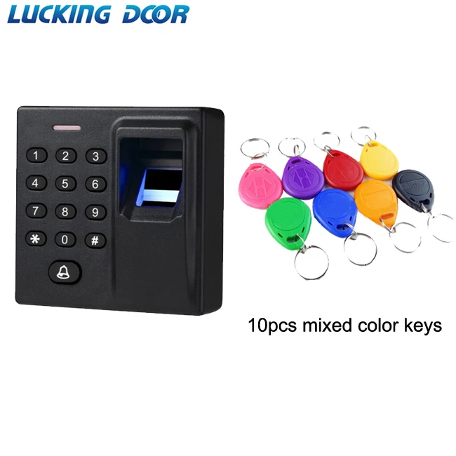 AC 10 mixed keys Мини биометрический контроль доступа к отпечаткам пальцев автономный дверной контроль Лер клавиатура палец и RFID карта дверной замок - Цвет: AC 10 mixed keys