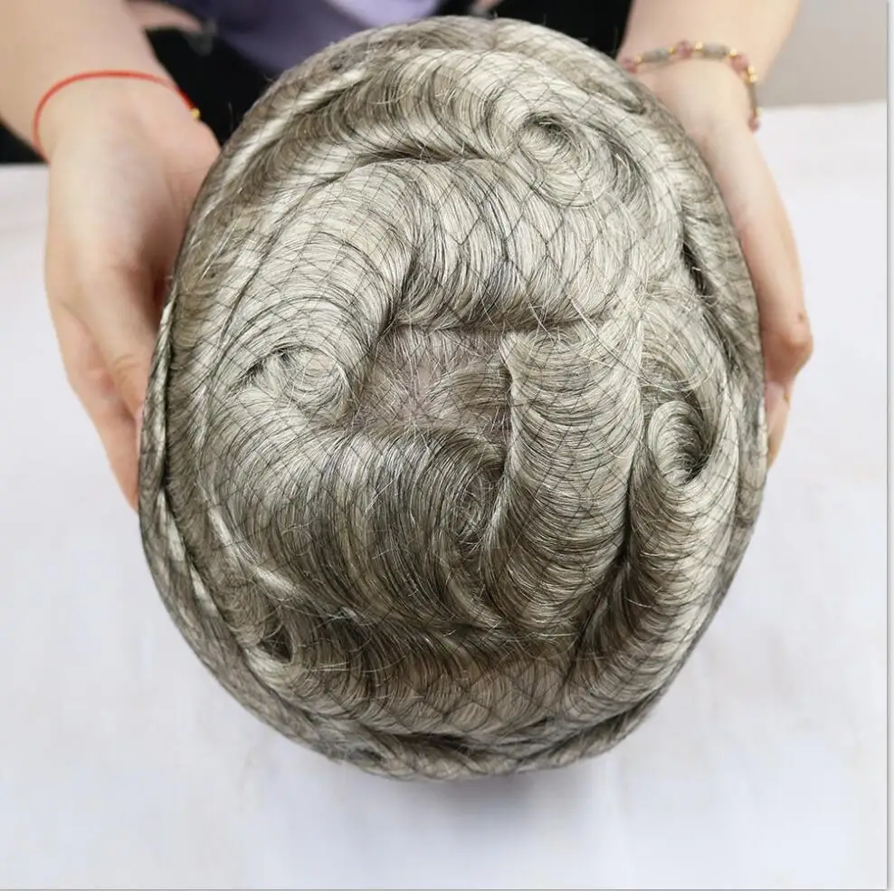 

Stock Human Hair Wigs Men's Toupee Top Hair Piece With PU Swiss Most Durable Toupee Remy Hair Comfortable Mens Wig