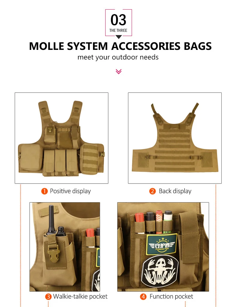 Airsoft Tactical Vest Mens Military Hunting Vests Equipment Vest Molle Combat Assault Plate Carrier Gilet Tactique Strap