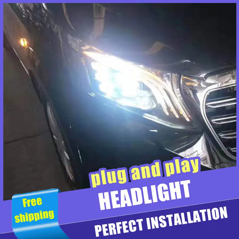 Preise 2PCS Auto Stil LED scheinwerfer für benz Vito 2016 2019 für Vito kopf lampe LED DRL Objektiv Doppel strahl H7 HID Xenon bi xenon objektiv