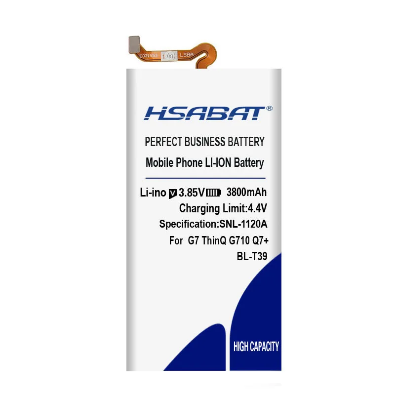 Аккумулятор HSABAT BL-T39 3800mAh для LG G7 G7+ G7ThinQ LM G710 Q7+ LMQ610