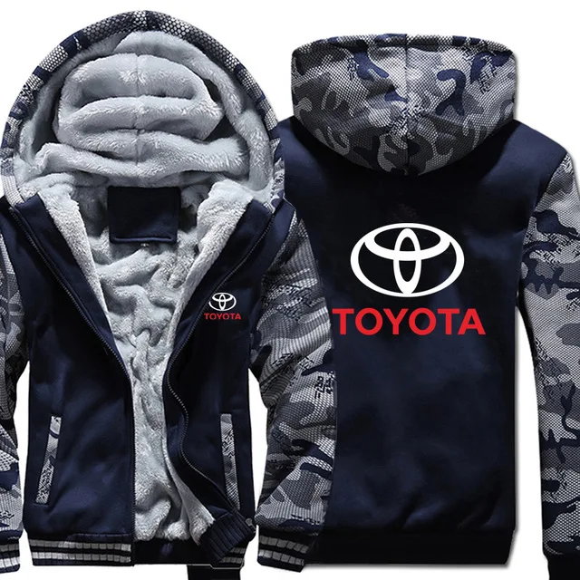 Для Toyota, толстовки, зимняя камуфляжная куртка с рукавом, мужская, утолщенная, унисекс, повседневная, шерстяная подкладка, флисовая Мужская куртка, толстовка, пуловер - Цвет: 4